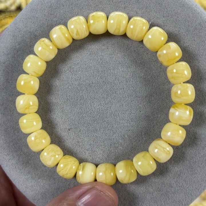 未镶嵌蜜蜡手串纯天然俄料白花虎皮