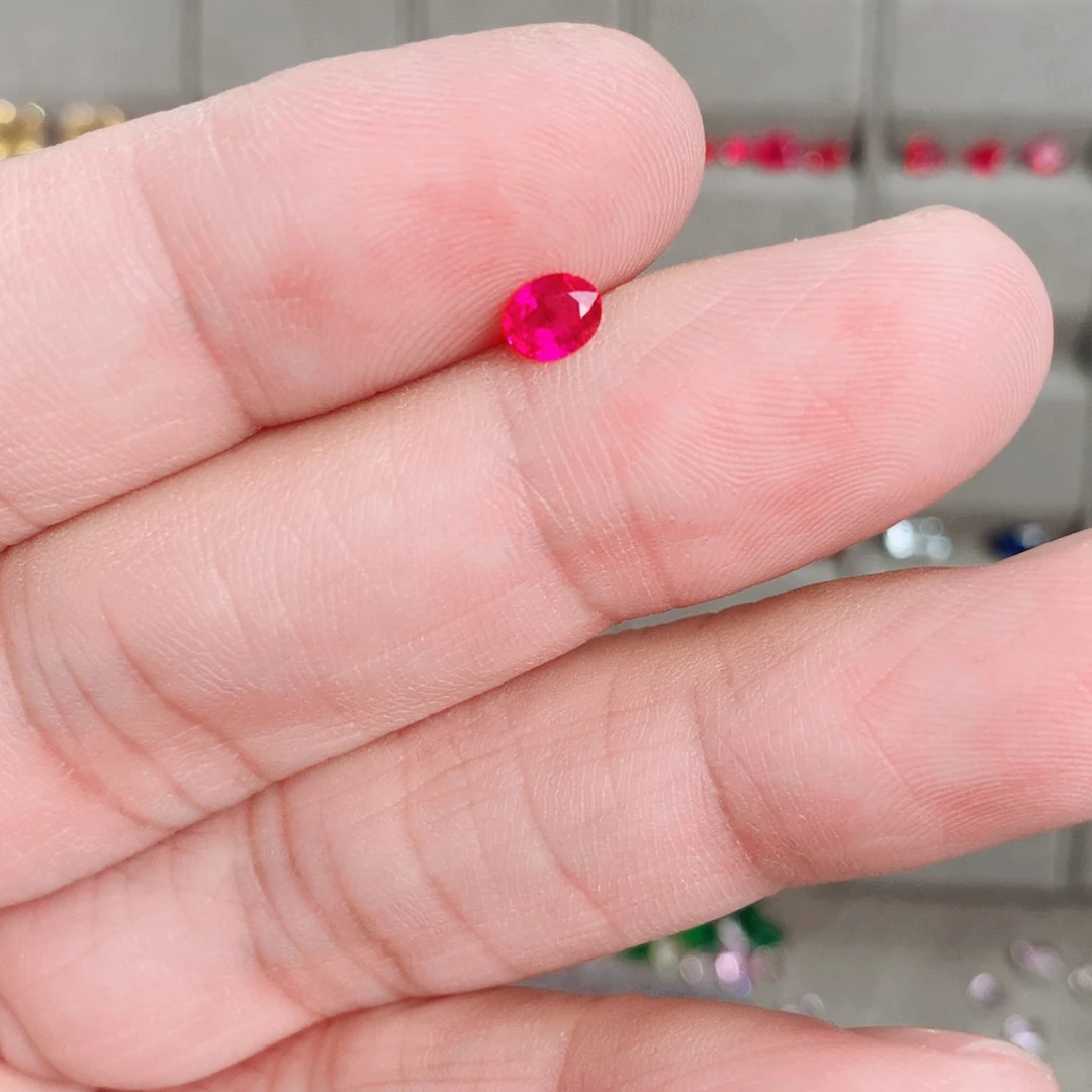 红宝石裸石未镶嵌我**王缅甸红宝石 0.37ct