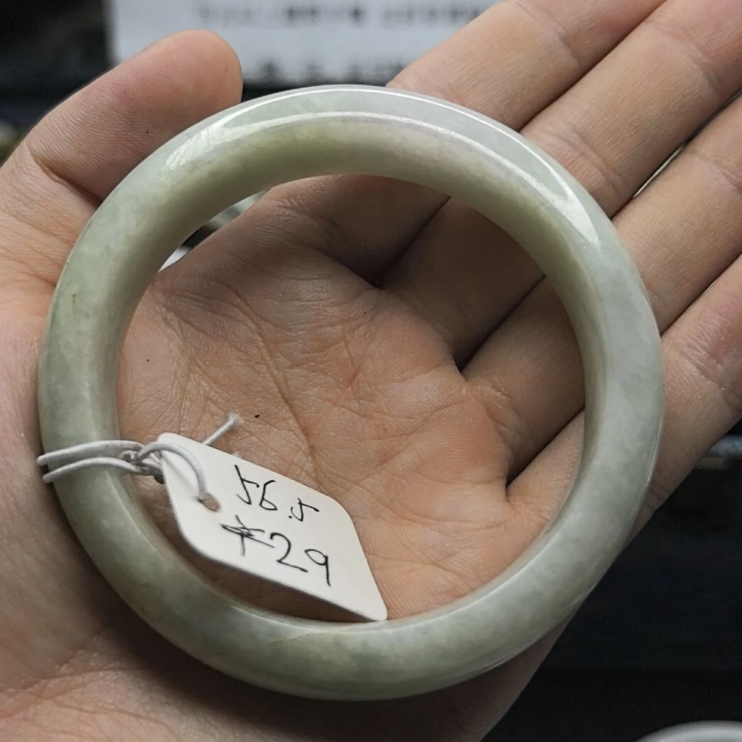 翡翠未镶嵌手镯白月光56.5圈口