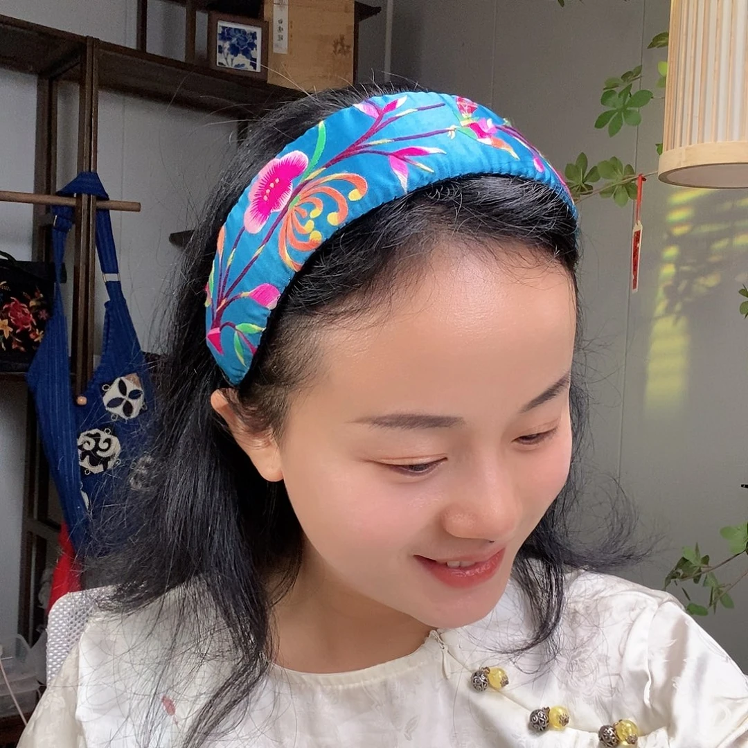 织绣老绣手工刺绣发箍