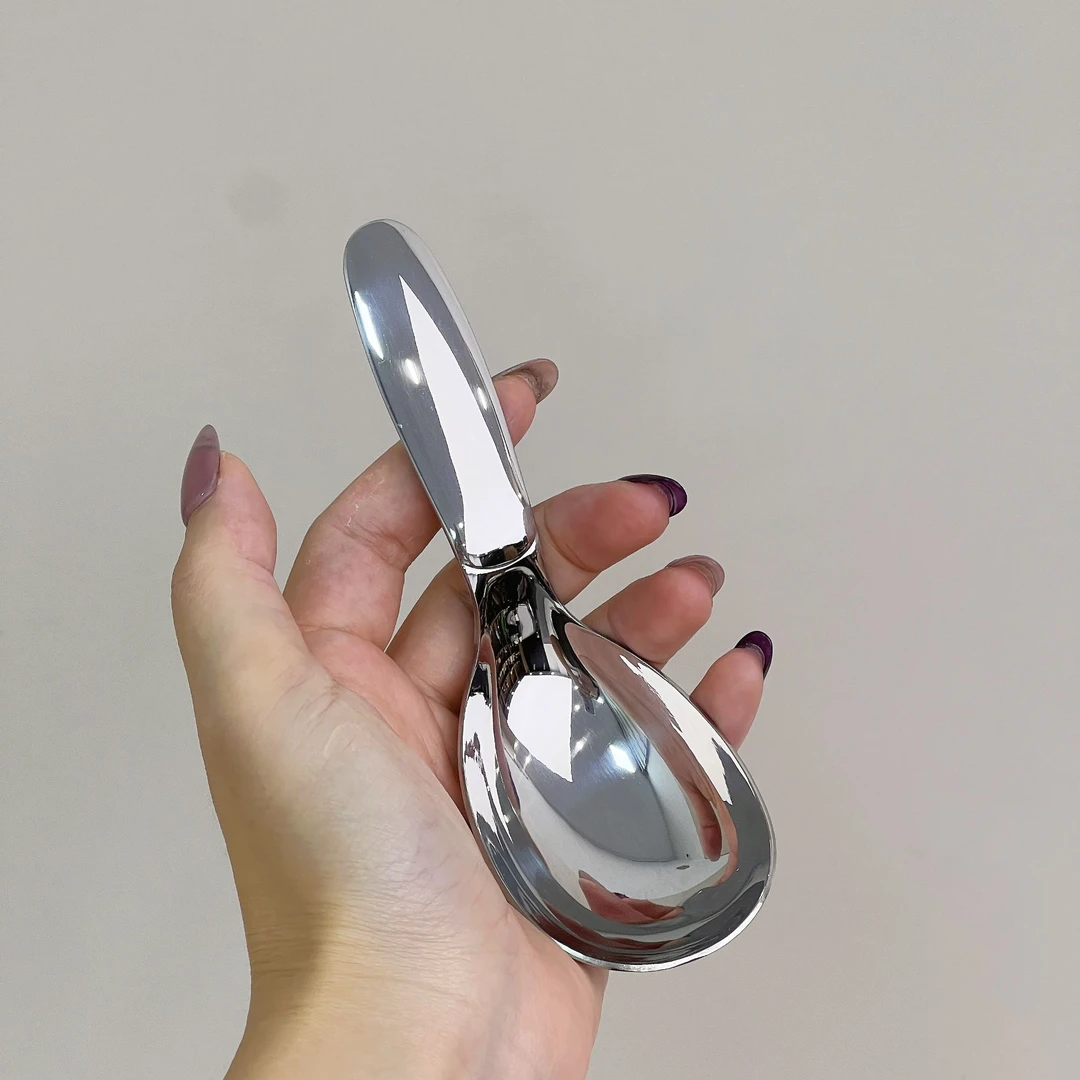 【2支装】18/10不锈钢嗦粉勺子螺蛳粉勺喝汤勺大头勺调羹汤匙圆勺