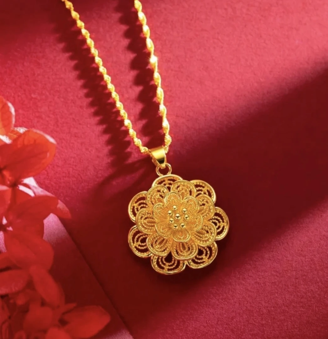 合金项链 网红新款【太阳花】项链轻奢时尚潮流百搭精美气质