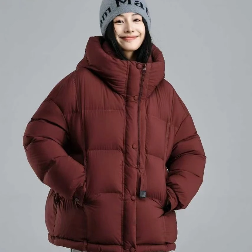 短款羽绒服2024新款90白鸭绒加厚保暖双拉链羽绒服外套
