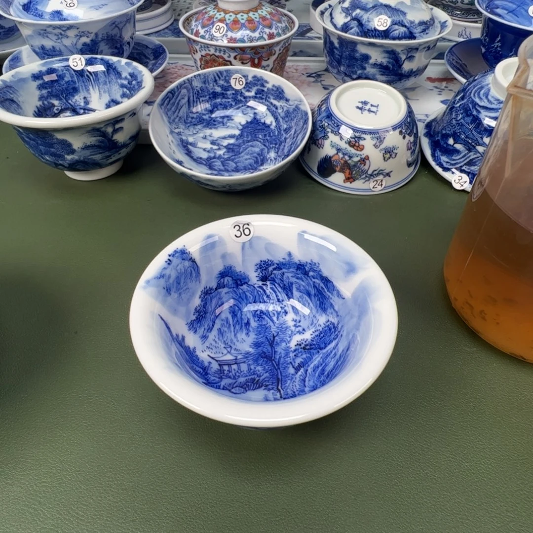 景德镇纯手工纯手绘茶具木木36