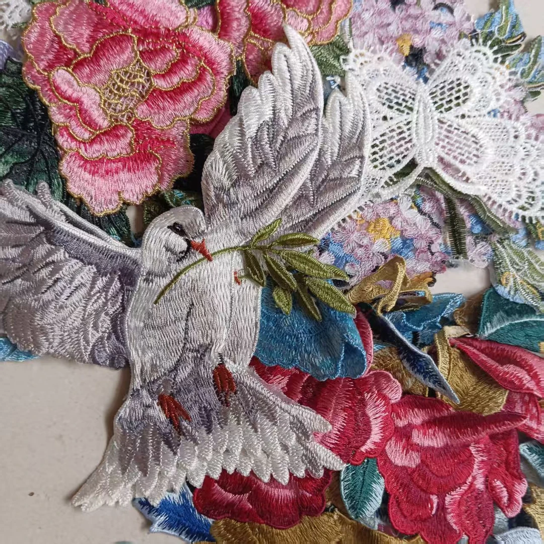 A16号刺绣贴花补丁贴古风包邮（一包18个左右）布贴蕾丝