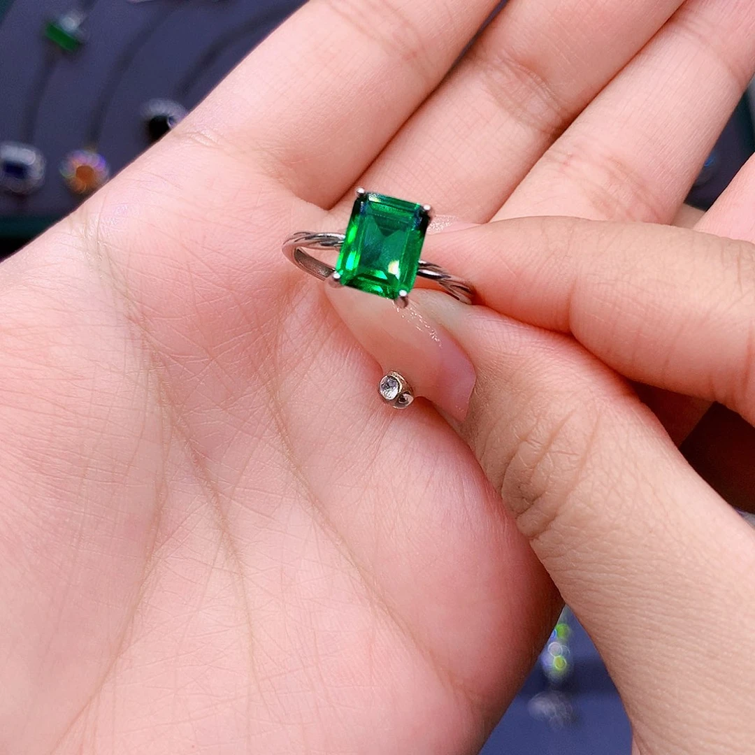 透辉石戒指银S925镶嵌