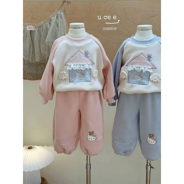 釉兮·25冬～小房子kt猫两件套U269309（汉服童装）