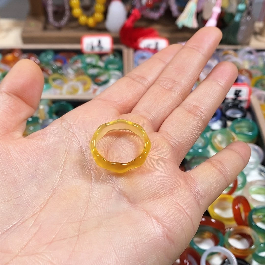 玛瑙/玉髓戒指未镶嵌沧****司