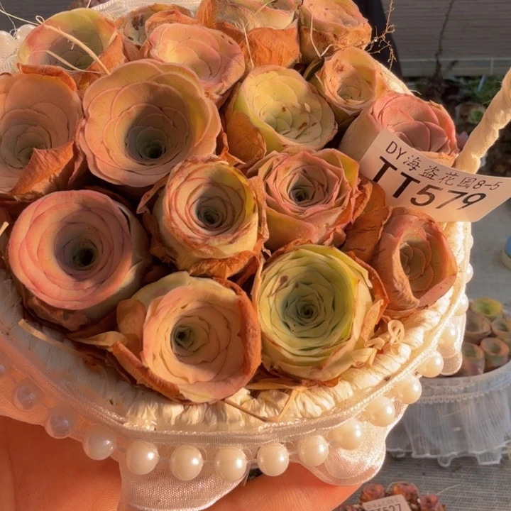 村***✿TT579 蕾丝花篮玫瑰组合