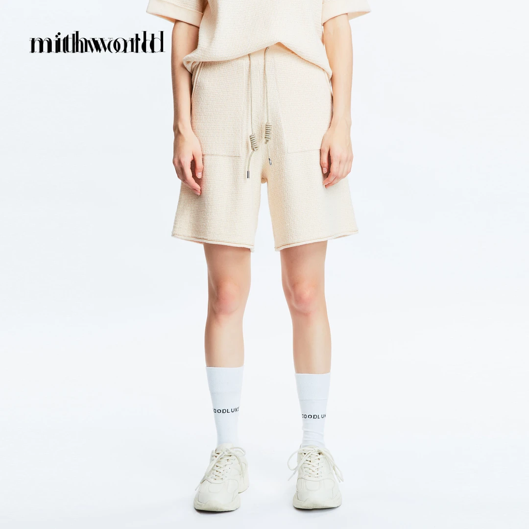 mithworld/沵媞【商场同款】垂感抽绳针织短裤W1DST1008W3A