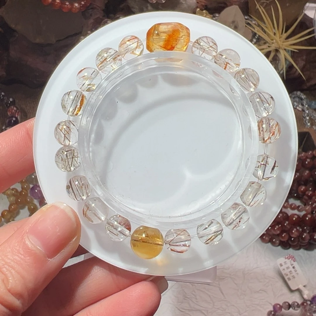 发晶手串未镶嵌黑金发