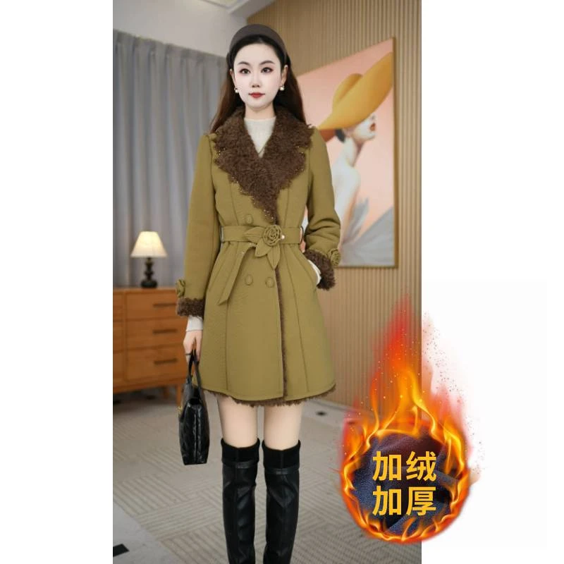 【艾丝琪】冬季新款设计感气质减龄优雅时尚女士短外套M-2XL