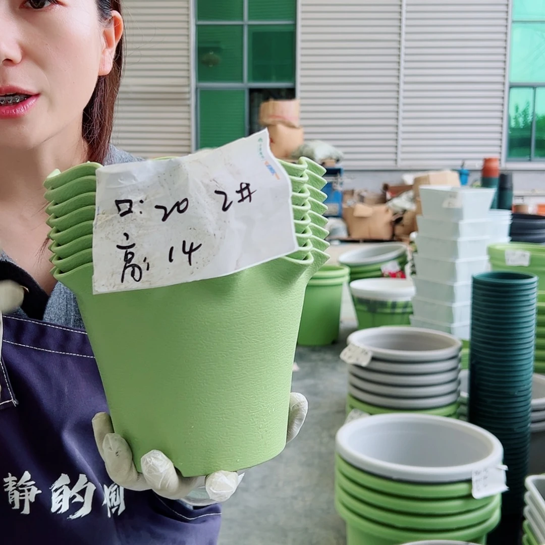 瑕疵荷叶盆2#果绿8个无托