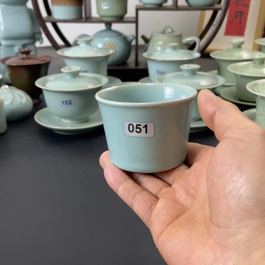 仿古釉手工小可乐杯