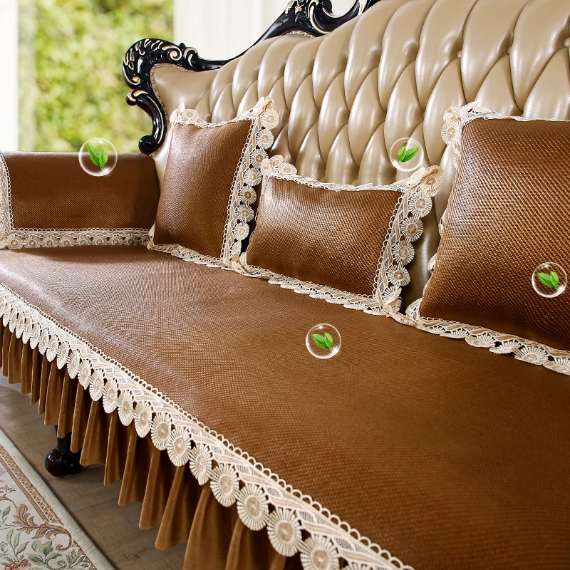 2025新款沙发垫夏天凉席坐垫轻奢高级感冰藤沙发凉席垫夏防滑