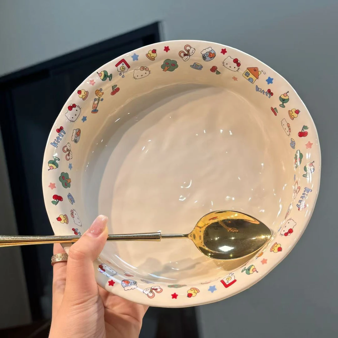 【圆和圈】出口尾单 乐园小猫手捏深盘 意面盘 高温瓷陶瓷盘不带勺