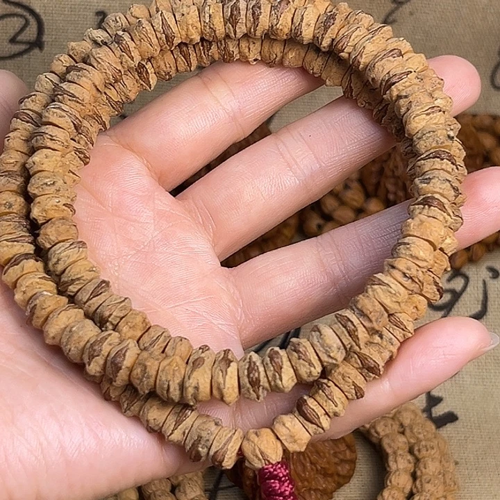 柏香籽/百香籽把件红芽藏切