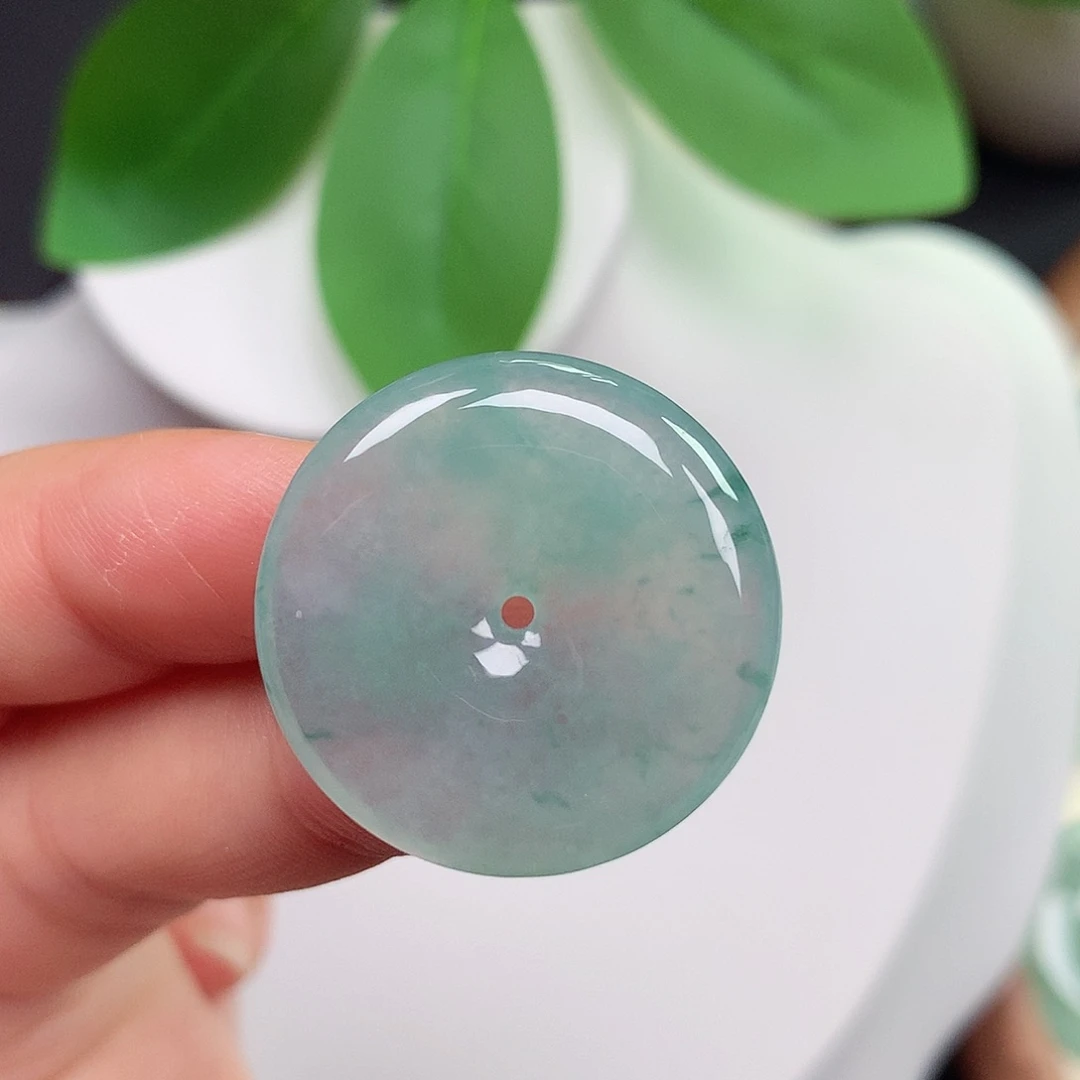 颈饰未镶嵌翡翠平安扣 25.2x4.6mm