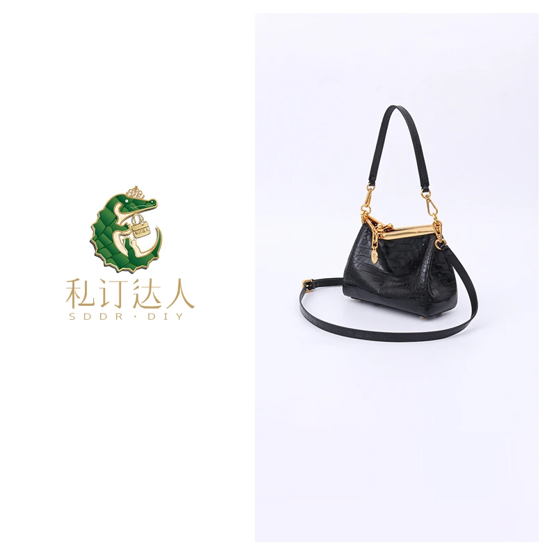 私订达人2025春夏新款鳄鱼皮真皮时尚女包