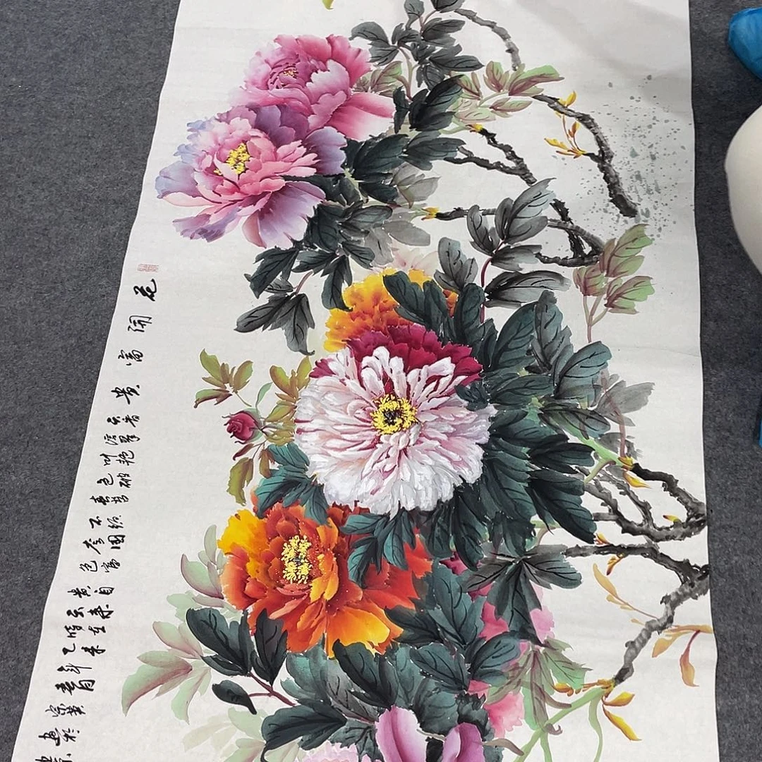 国画今天上午国画作品展示