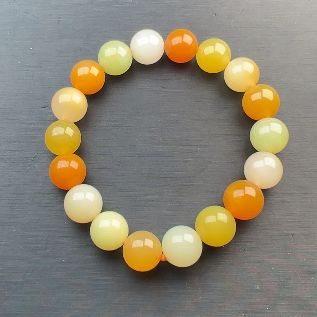 石英质玉（黄龙玉）未镶嵌手串