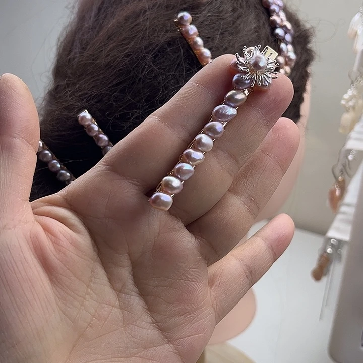 发夹未镶嵌淡水珍珠