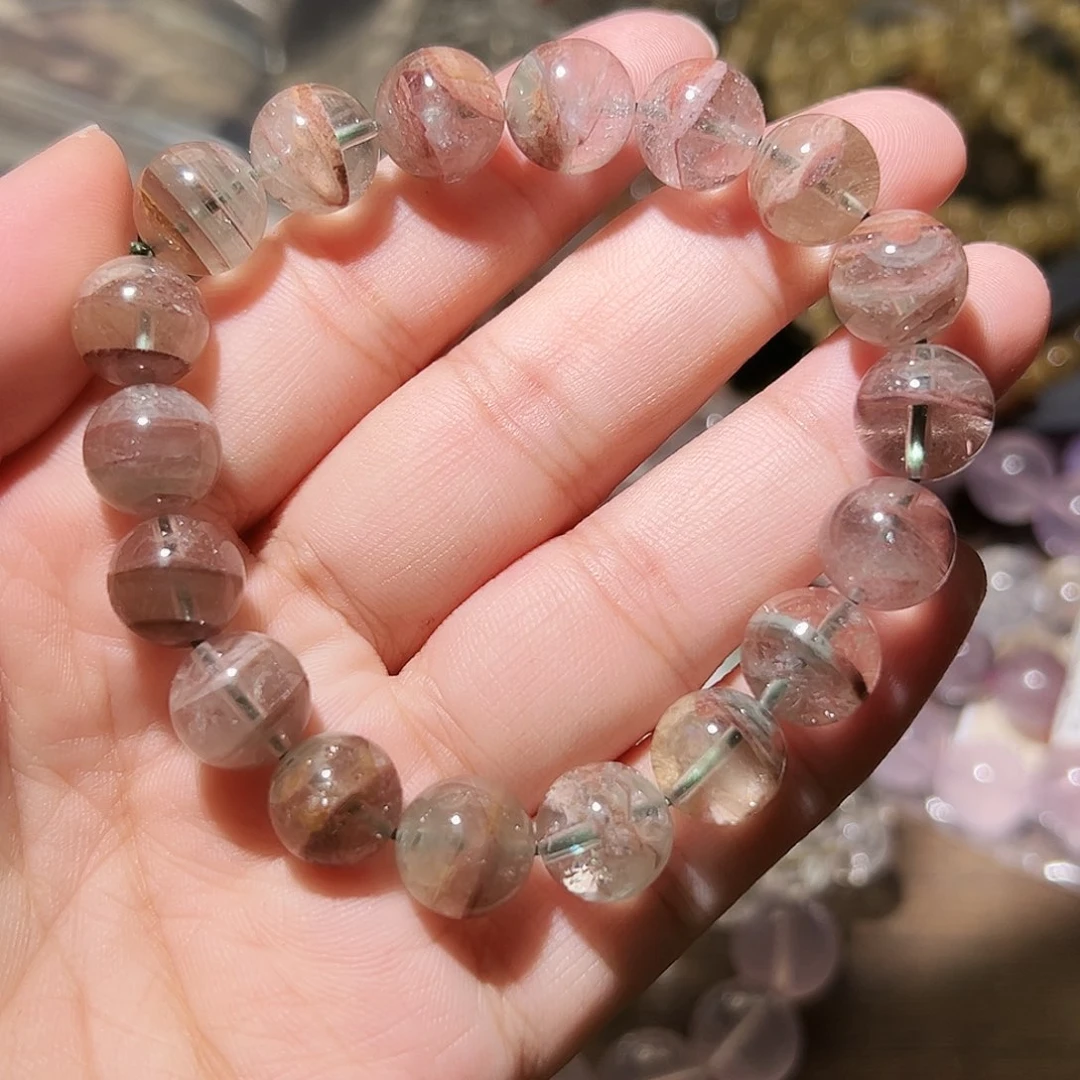 水晶手链未镶嵌红幽灵千层11毫米