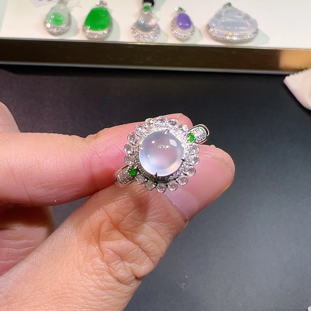 翡翠颈饰18K金镶嵌高端