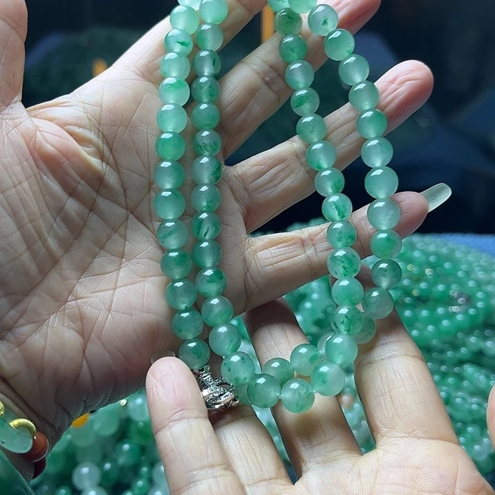 石英质玉合金项链68颗卡8