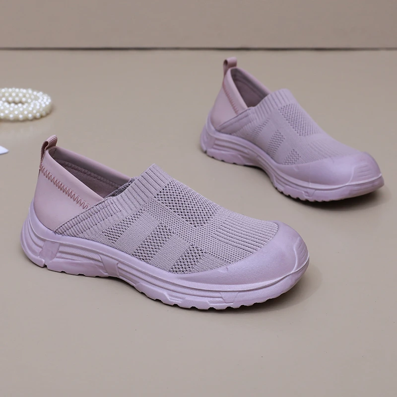 2025春季新款女休闲一脚蹬防滑单鞋舒适轻便健步鞋软底老北京布鞋