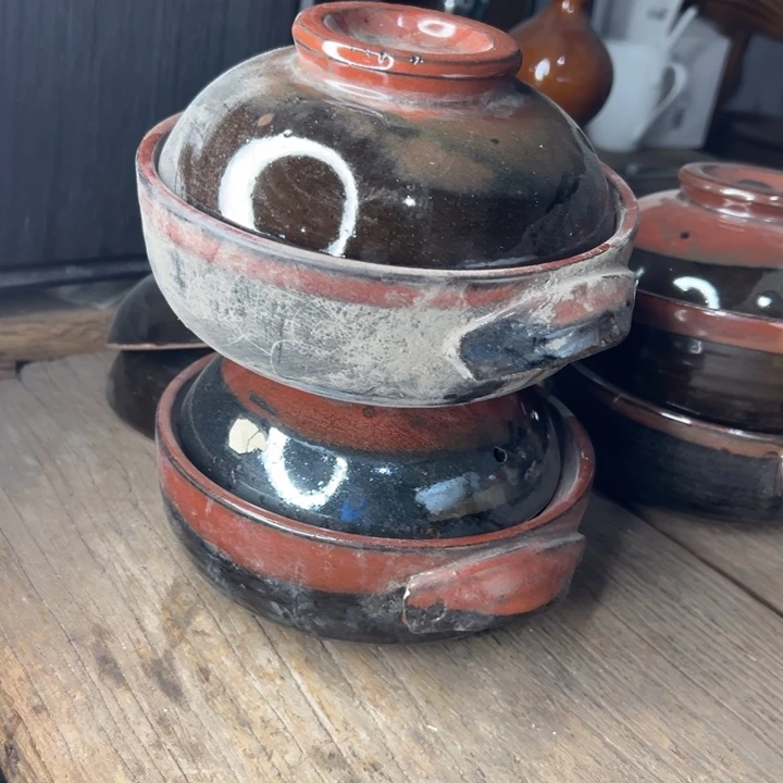 库存尾货五厂煤烧小元宝锅一对口径17