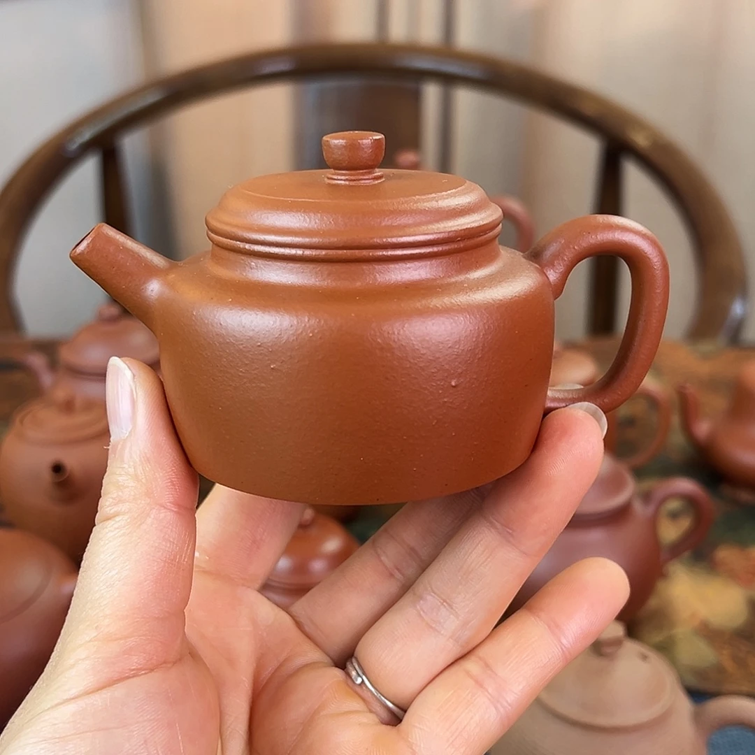茶壶紫砂精品原矿 德钟 生砂朱泥 135cc