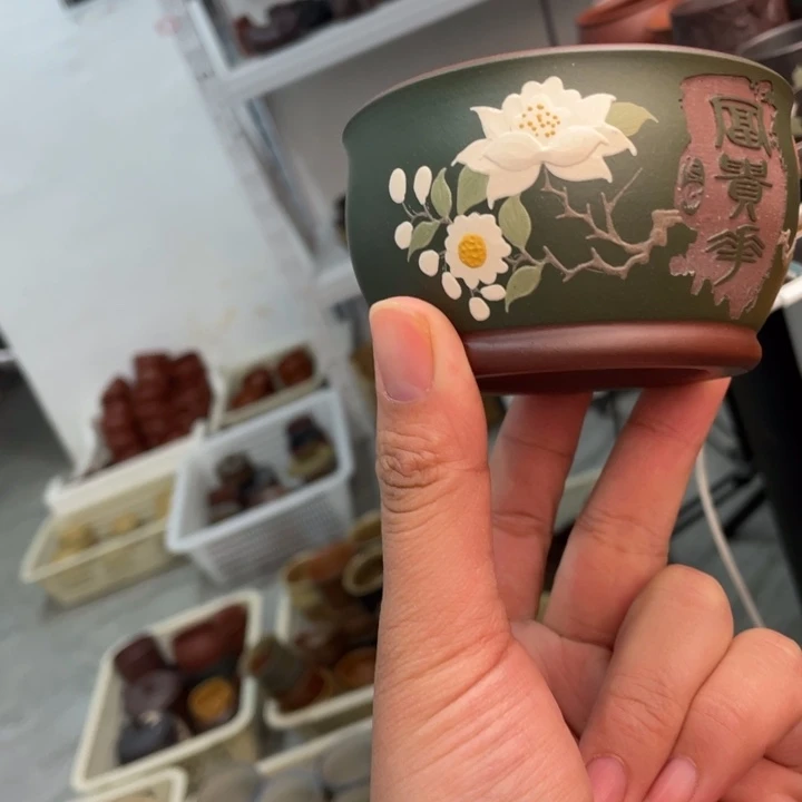 紫砂茶杯原矿紫砂主人杯