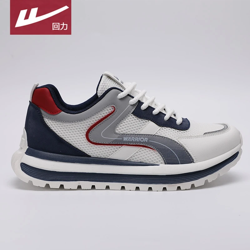 回力厚底板鞋男款春季透气网面男式休闲鞋子百搭防滑跑步低帮潮鞋