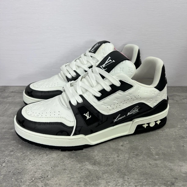 95新 LouisVuitton/路易威登 黑白浮雕吹那trainer正品/福利/潮鞋