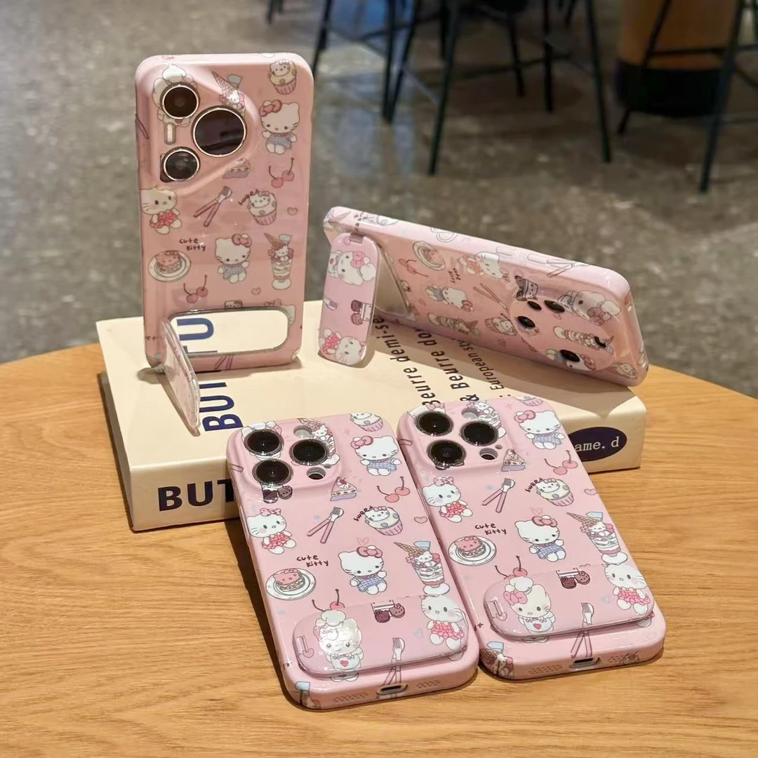 SMBLCE满屏甜品凯蒂支架适用苹果17菲林16手机壳华为vivo小米oppo