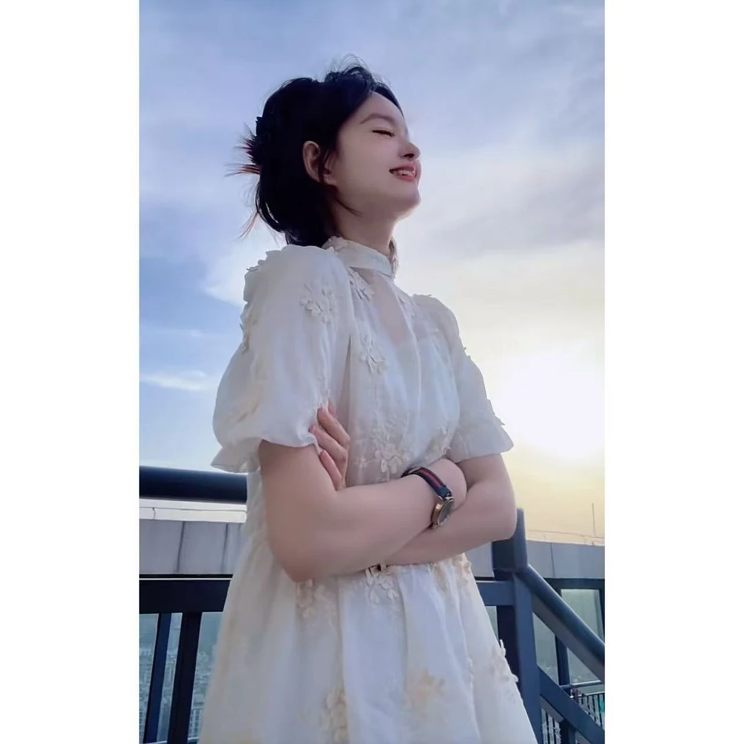 【左尚尚-8991】2025夏季新款中式改良旗袍绣花收腰显瘦连衣裙