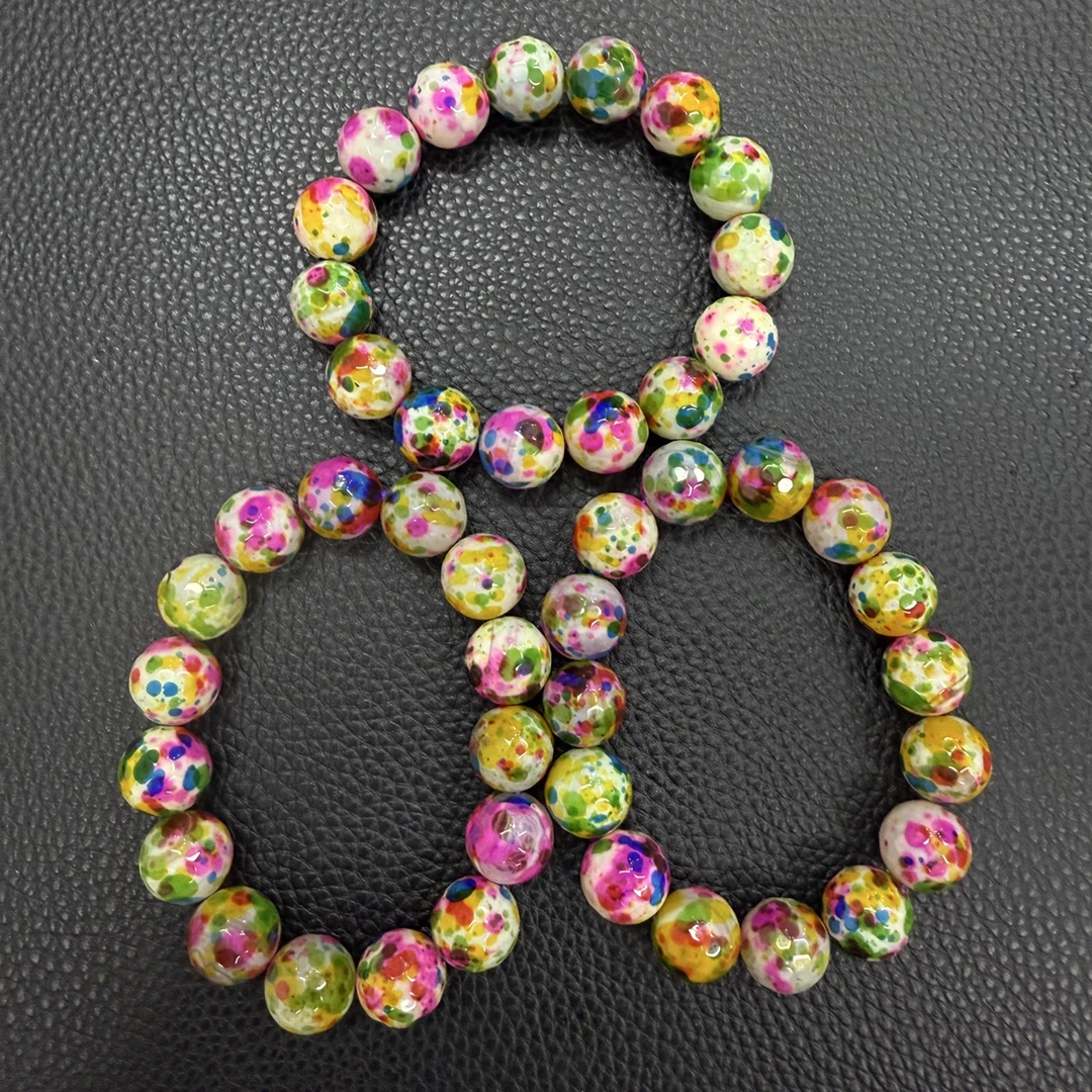 时尚彩切面手串（多样性拍一发一）