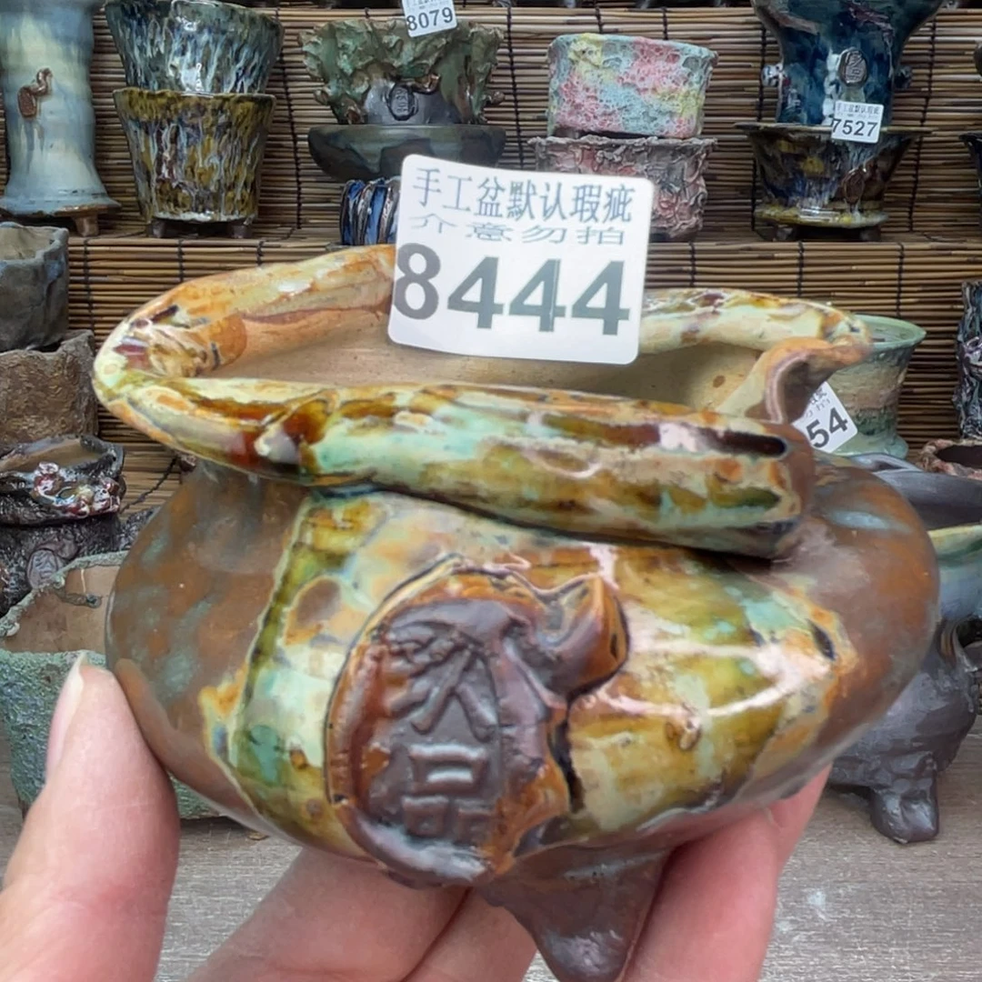 手工花盆默认瑕疵完美者勿拍