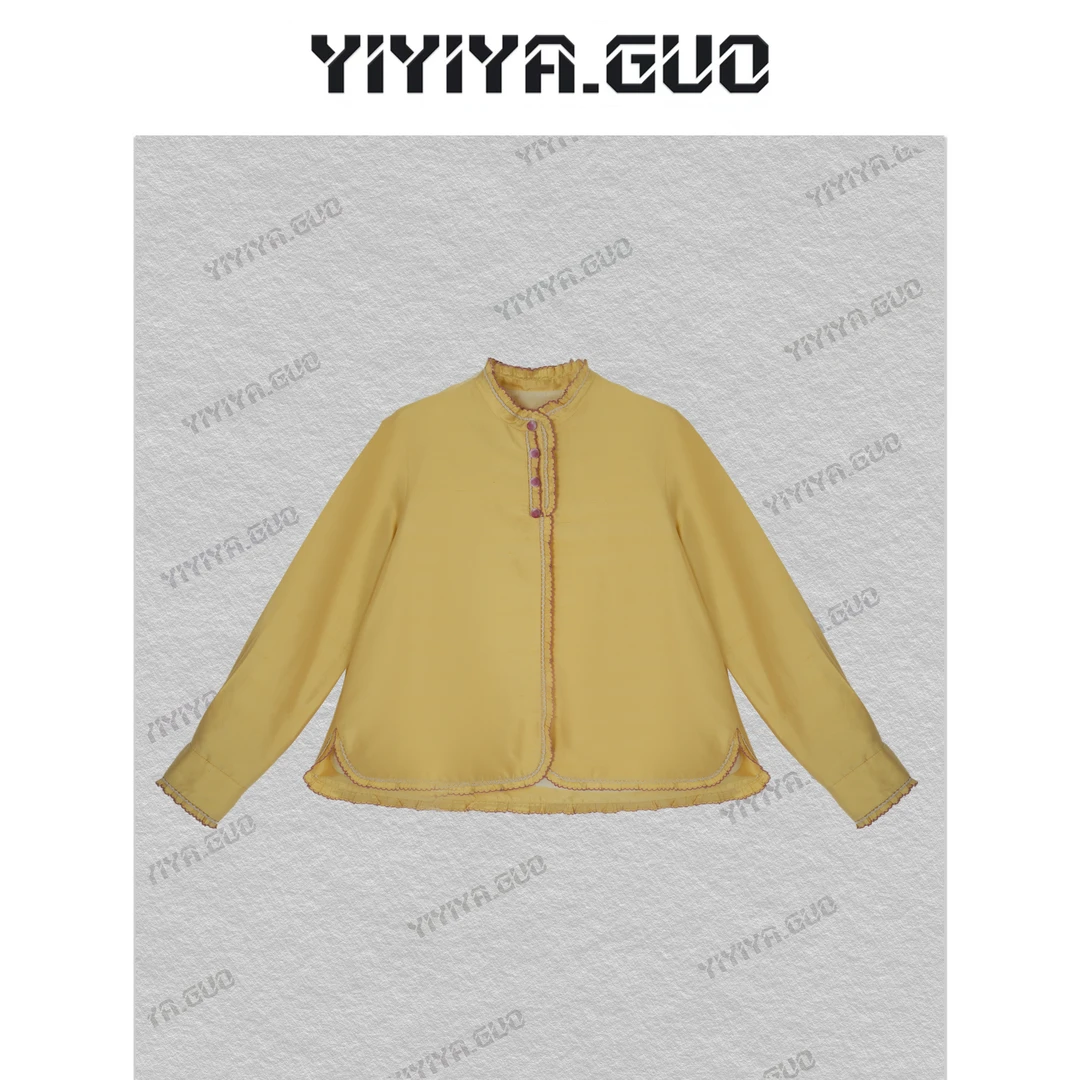 yiyiya.Guo艺艺吖【双宫绸·宁雅】新中式中国风长袖上衣25SS0357
