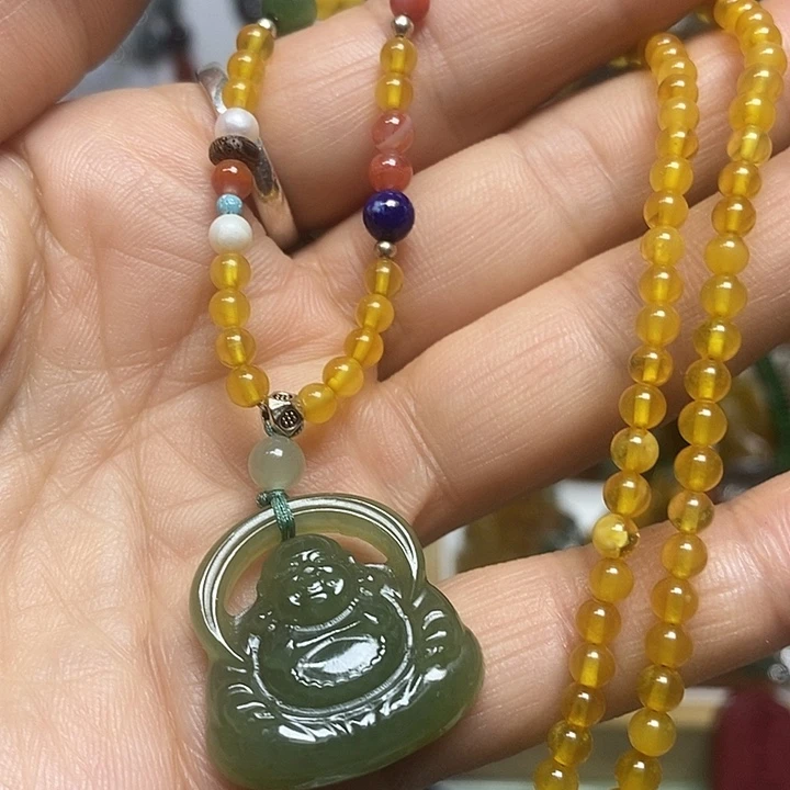 翡翠未镶嵌吊坠(赠链)