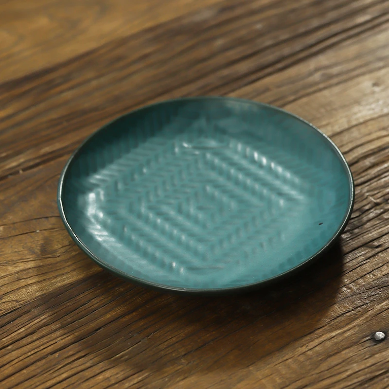 陶瓷复古壶承干泡盘茶壶托家用茶台果盘点心盘中式功夫茶具配件