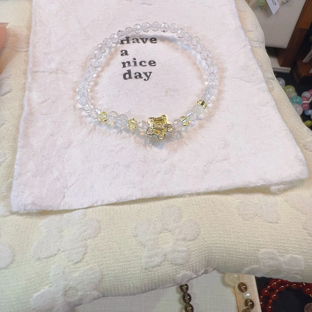 手链烟晶未镶嵌白水晶钻切