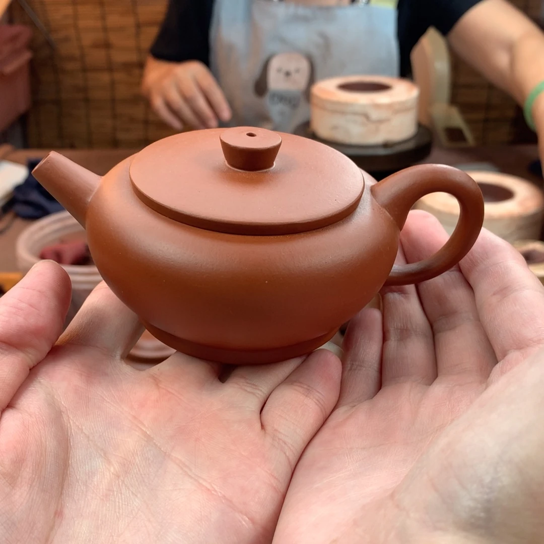 郑***李紫砂茶壶巨轮 朱泥 周宜君 140cc