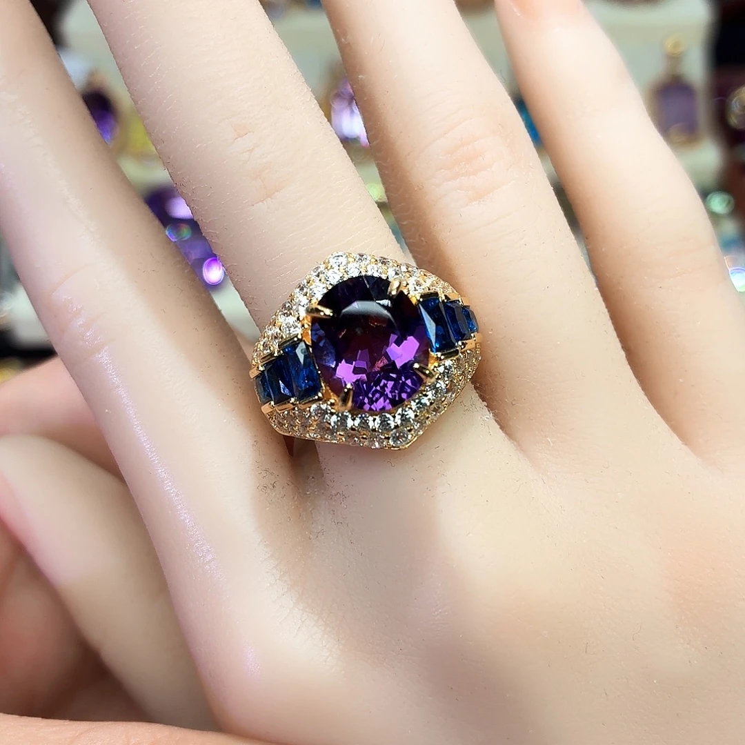 水晶银S925镶嵌戒指