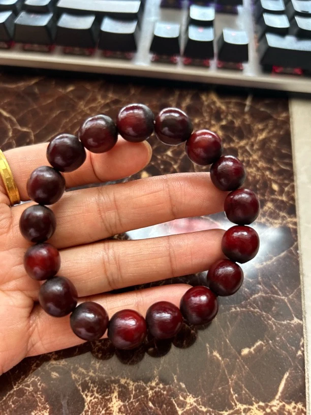 非金属木质手链 无患子12mm-14全红单圈手串