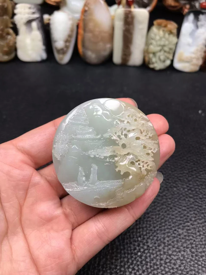 和田玉山水，实物超棒，