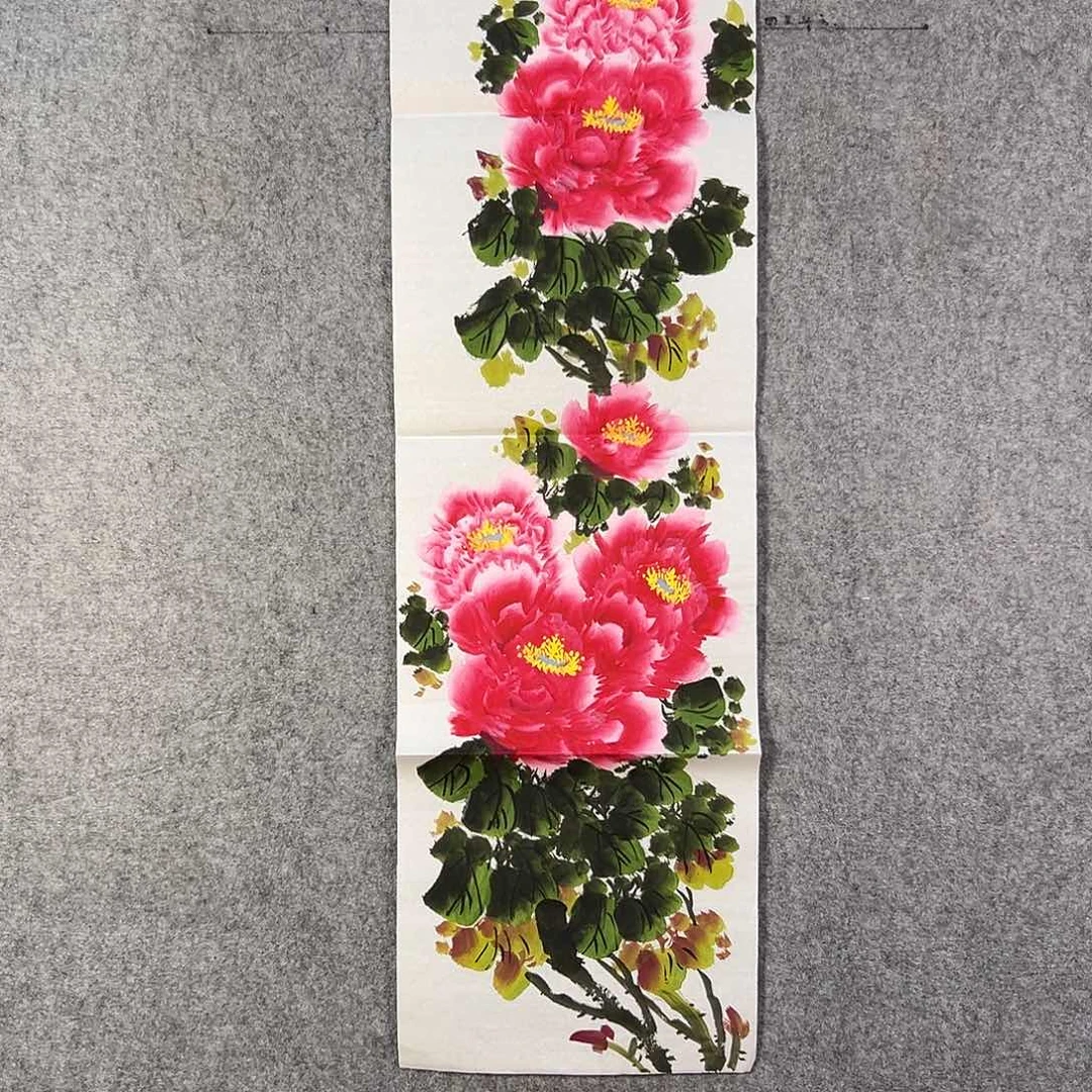 国画139 花鸟等各种花卉图案为一体