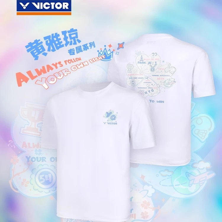 VICTOR/威克多胜利羽毛球服黄雅琼专属系列商品短袖T恤T-501HYQ