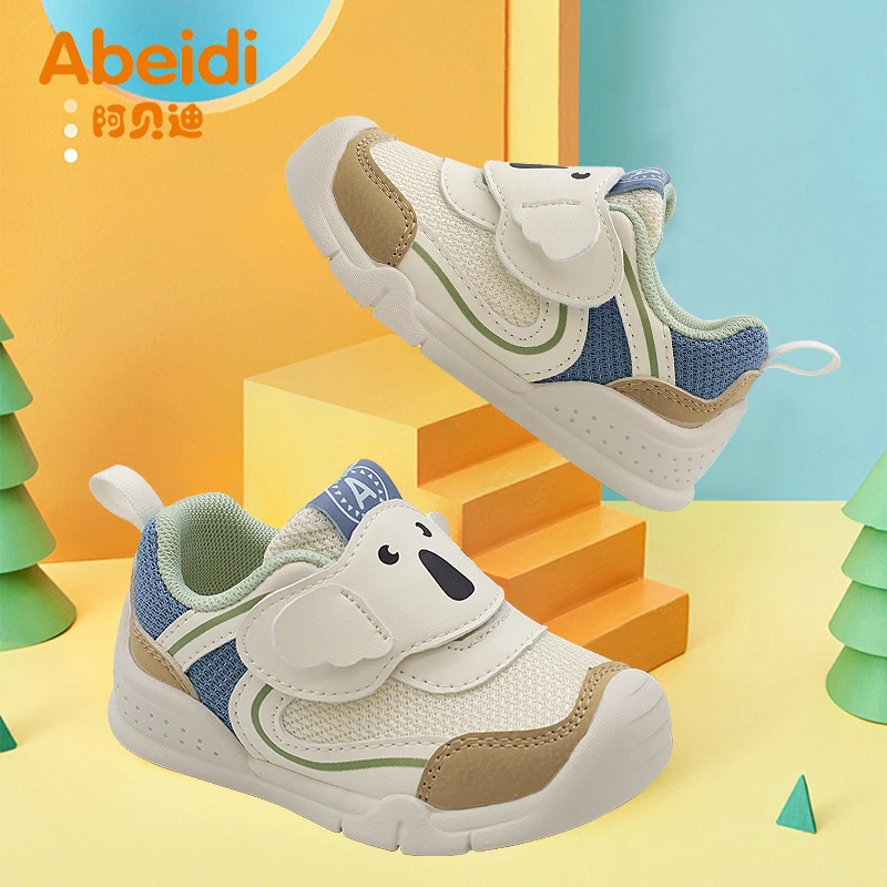 阿贝迪儿童春秋新款透气软底防滑网面机能学步鞋小童婴幼童运动鞋